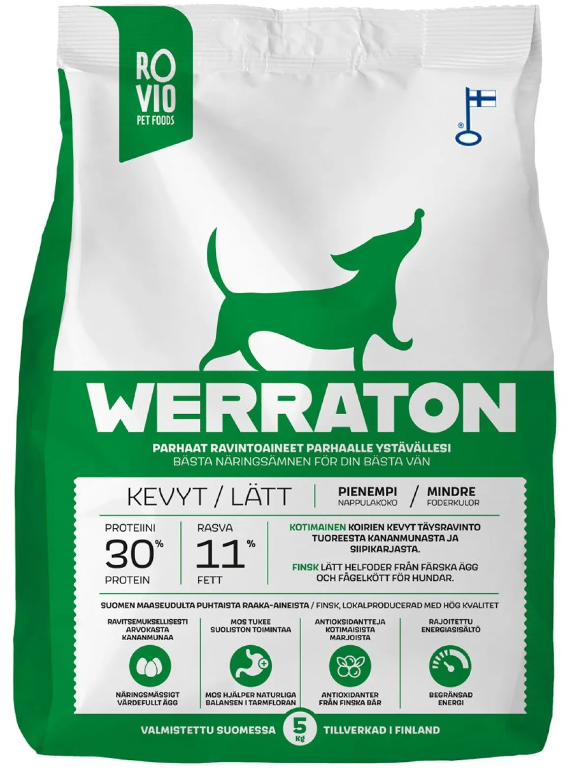 WERRATON KOIRAN TÄYSRAVINTO KEVYT 5 KG