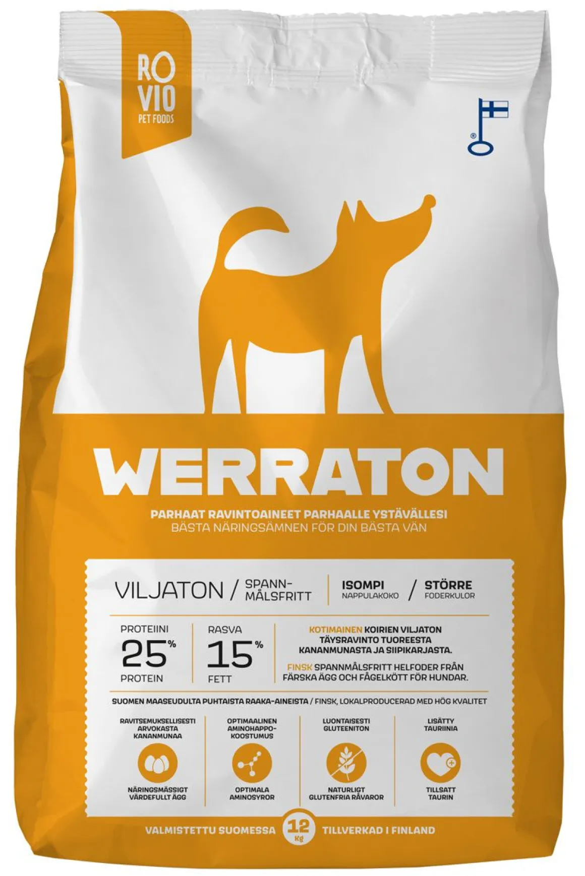 WERRATON KOIRAN TÄYSRAVINTO VILJATON 12 KG