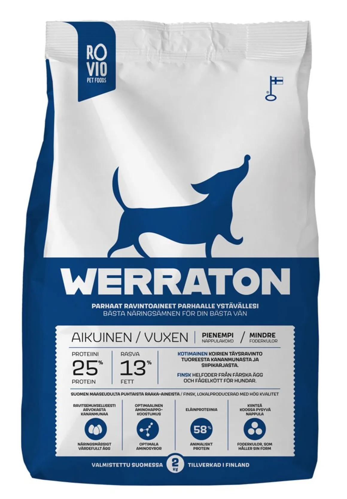 WERRATON KOIRAN TÄYSRAVINTO AIKUINEN 2 KG
