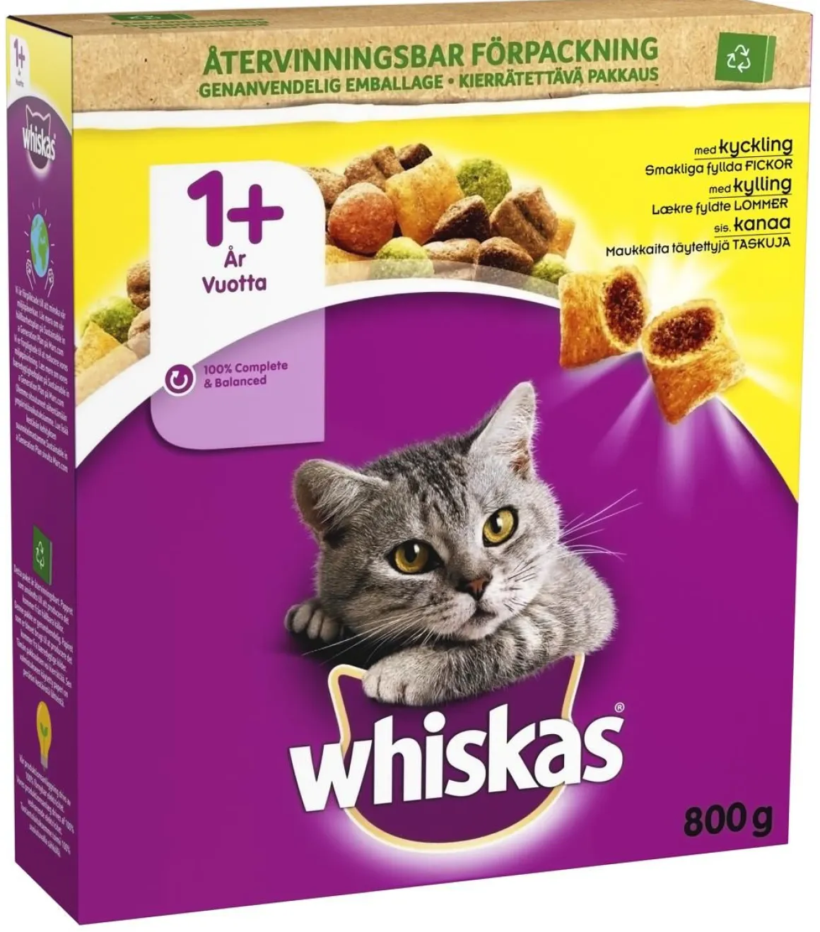WHISKAS 1+ ADULT KANAA 800 G