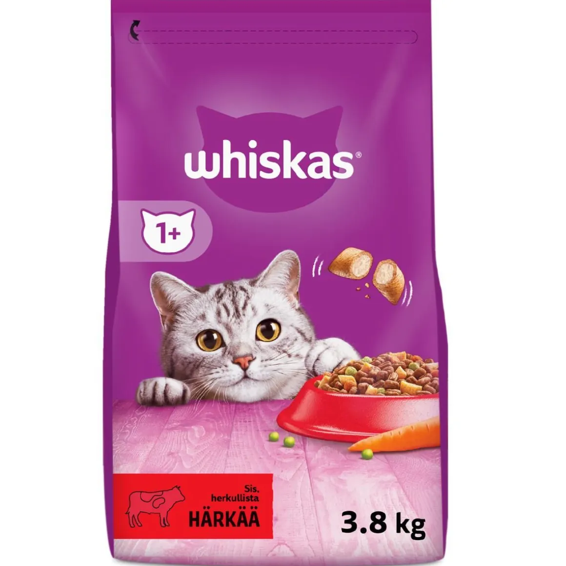 WHISKAS 1+ HÄRÄNLIHAA 3,8 KG