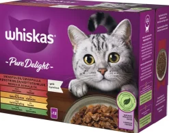 WHISKAS 1+ PURE DELIGHT PERINTEISET ATERIAT HYYTELÖSSÄ 12*8