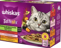 WHISKAS 1+ TASTY MIX KOKIN VALINTA KASTIKKEESSA 12*85G 1,02 KG