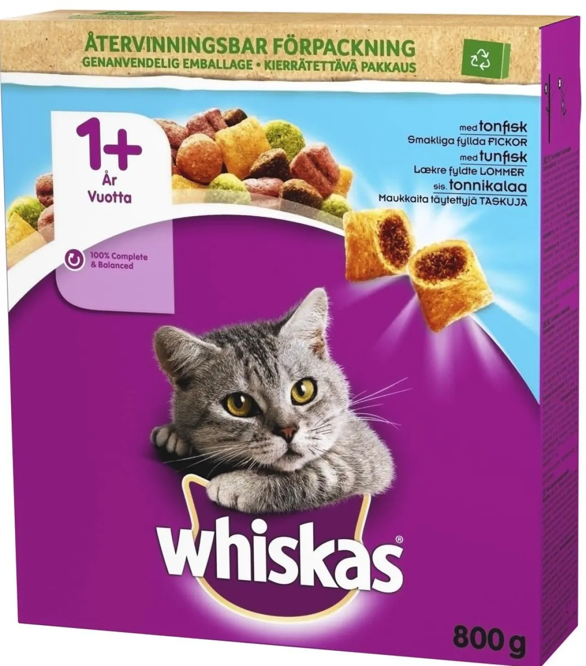 WHISKAS 1+ ADULT TONNIKALAA 800 G