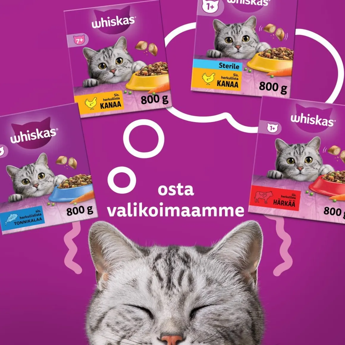 WHISKAS 1+ ADULT TONNIKALAA 800 G