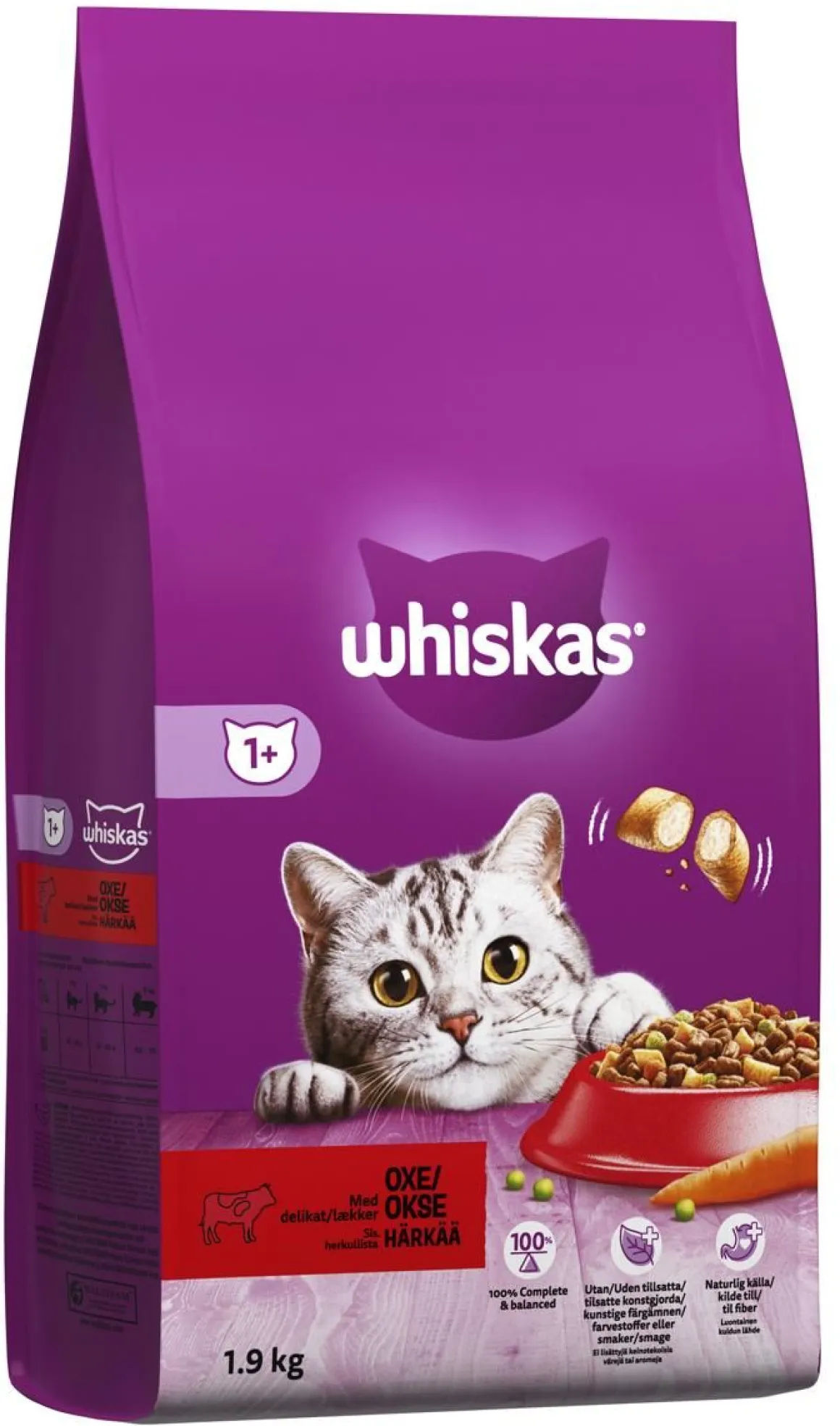 WHISKAS 1+ HÄRÄNLIHAA 1,9 KG