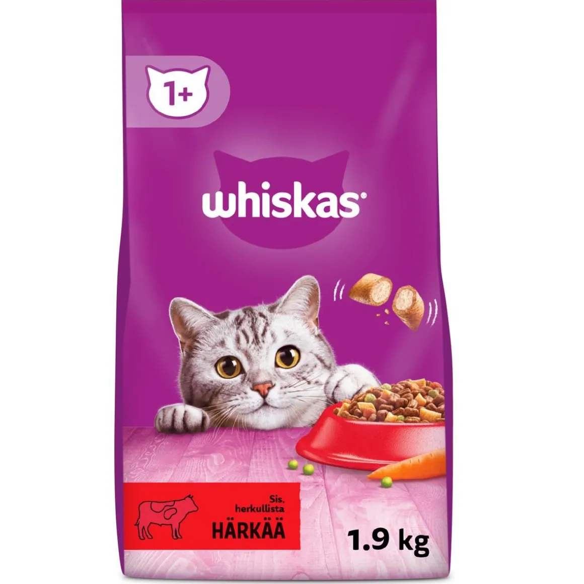 WHISKAS 1+ HÄRÄNLIHAA 1,9 KG