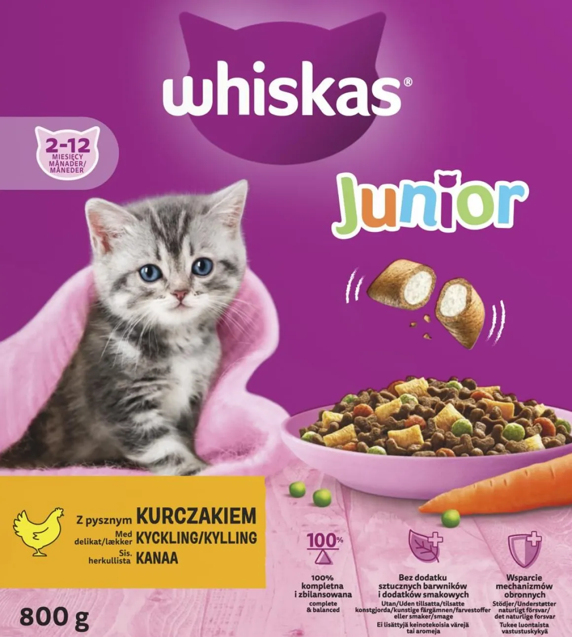 WHISKAS JUNIOR KANAA 800 G