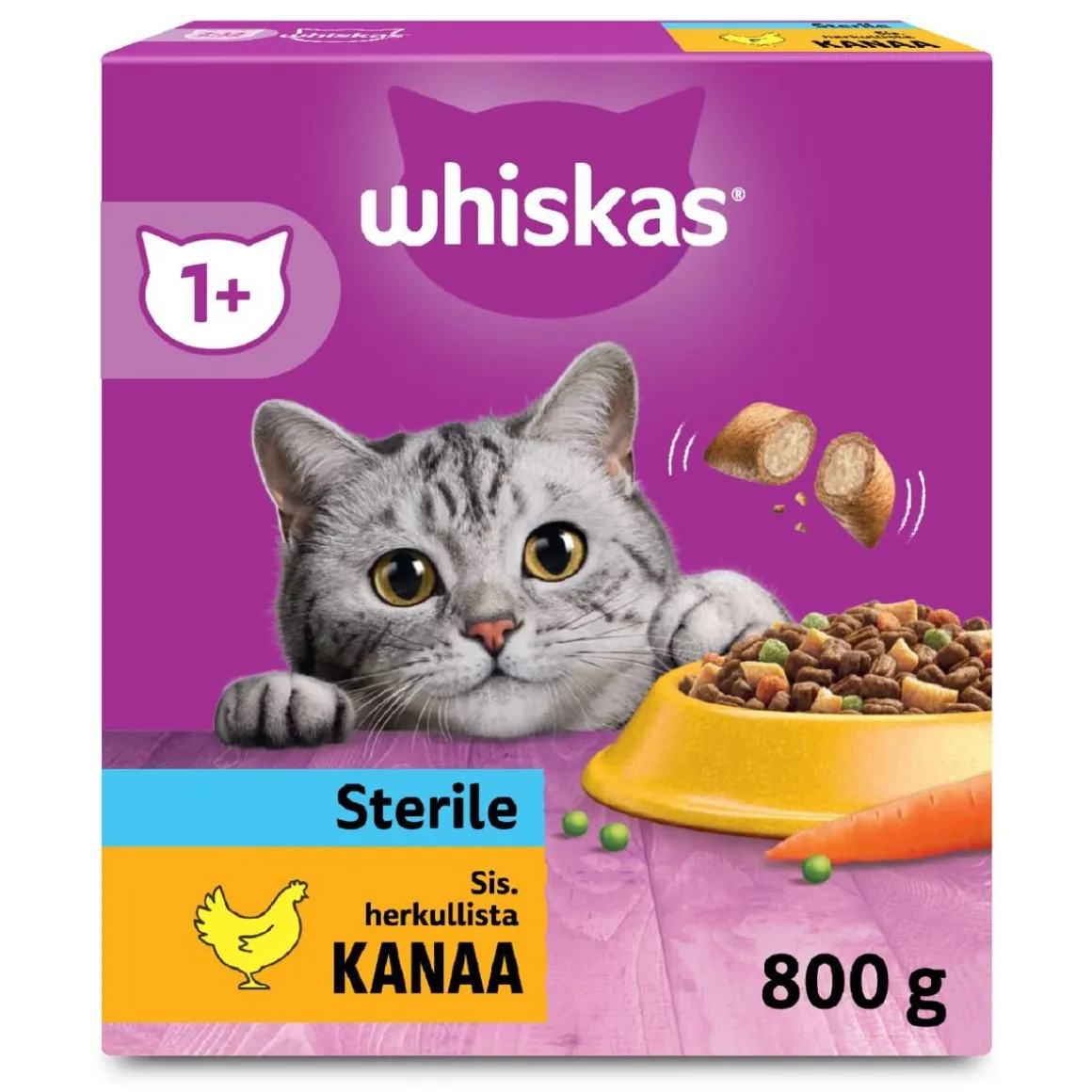 WHISKAS 1+ STERILE KANAA 800 G