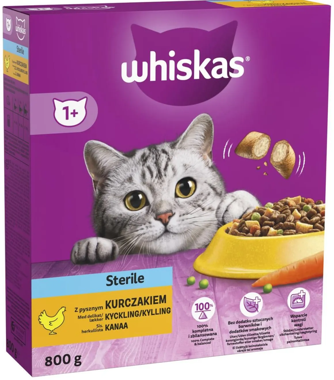 WHISKAS 1+ STERILE KANAA 800 G