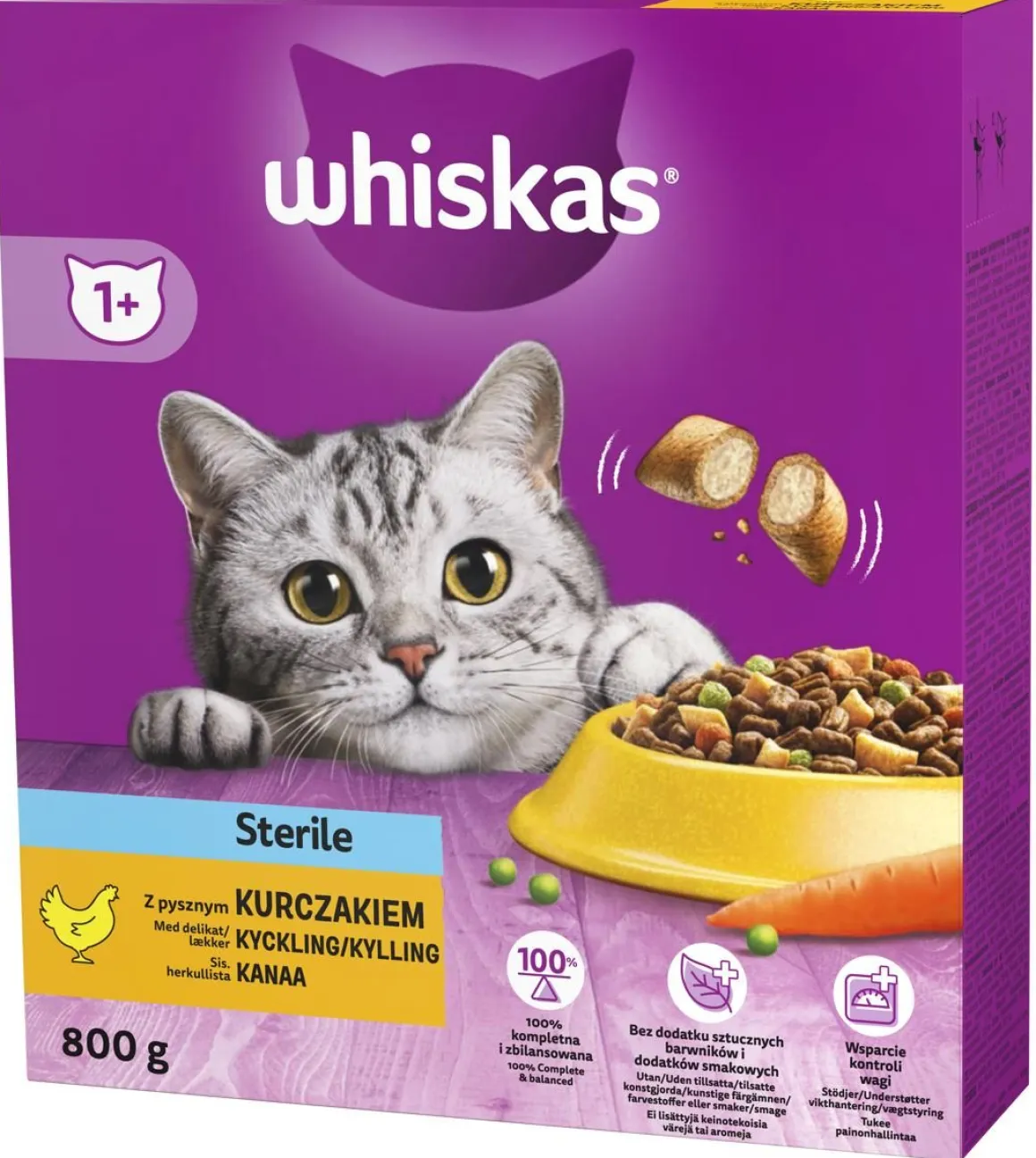WHISKAS 1+ STERILE KANAA 800 G