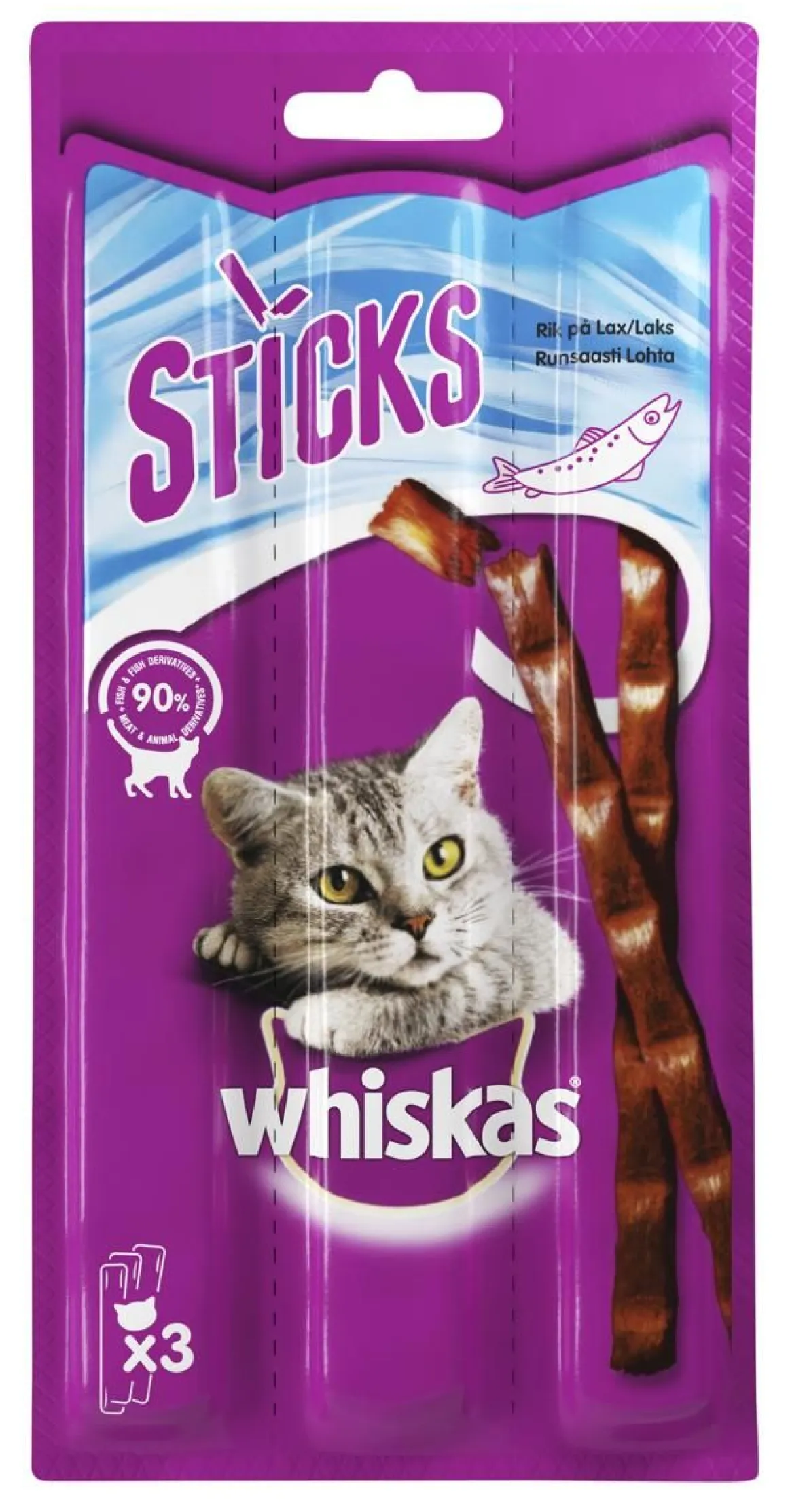 WHISKAS STICKS LOHI 3KPL 18 G