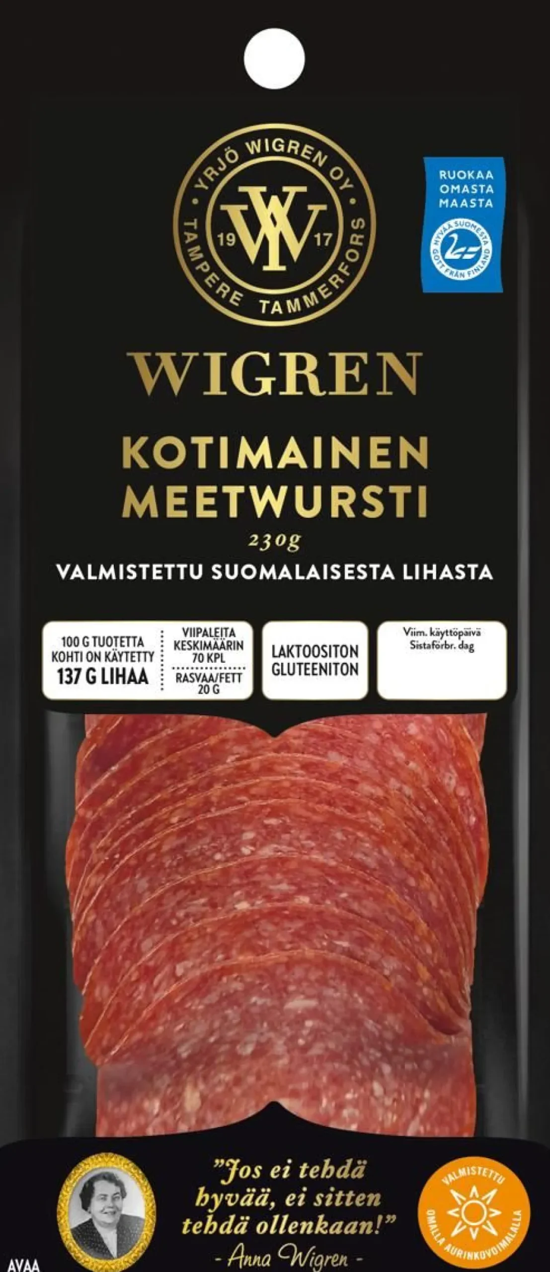 WIGREN KOTIMAINEN MEETWURSTI 230 G