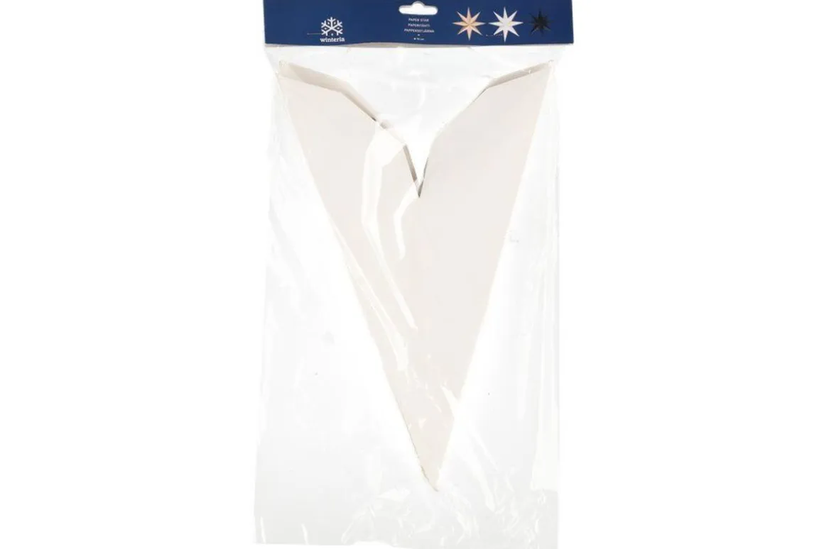 WINTERIA PAPERITÄHTI 8 SAKARAINEN 70 CM VALKOINEN