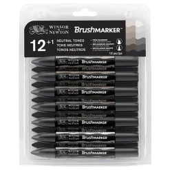 W&N BRUSHMARKER NEUTRAL GREY TONES 12+1-LAJITELMA