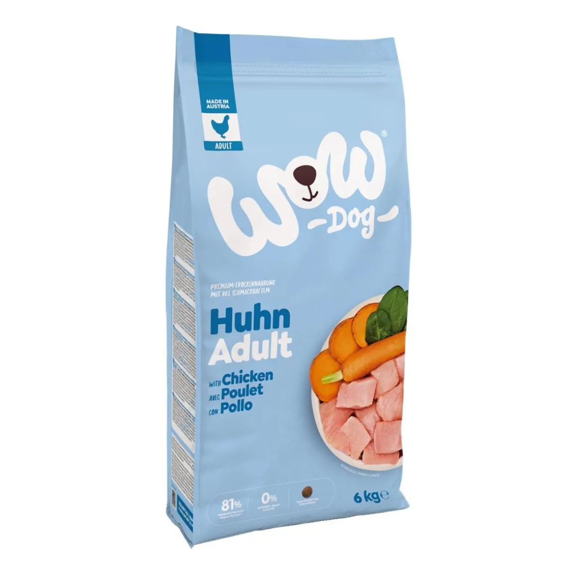 WOW DOG KOIRAN TÄYSRAVINTO ADULT KANA 6 KG
