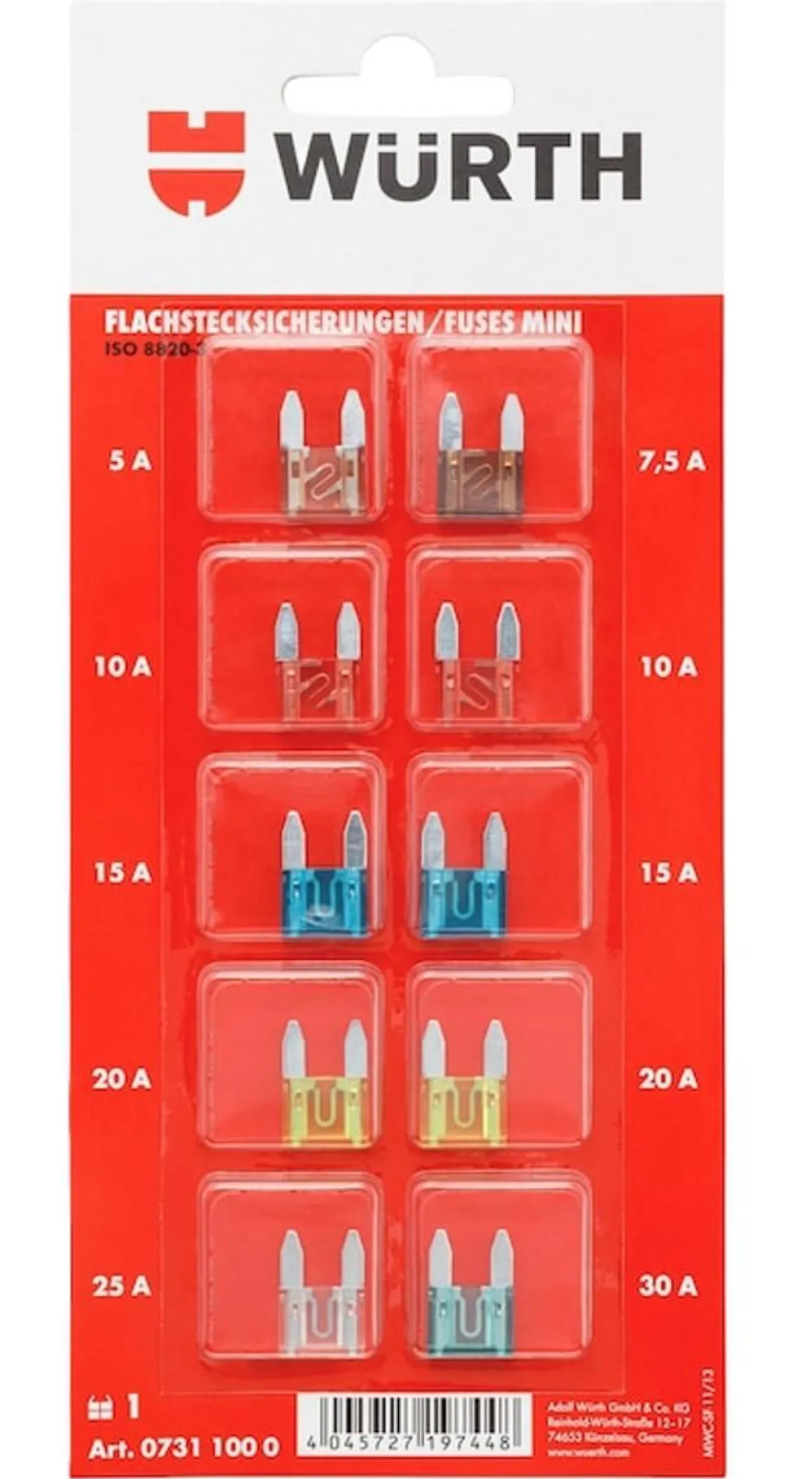 WÜRTH SULAKESARJA MINI 10KPL